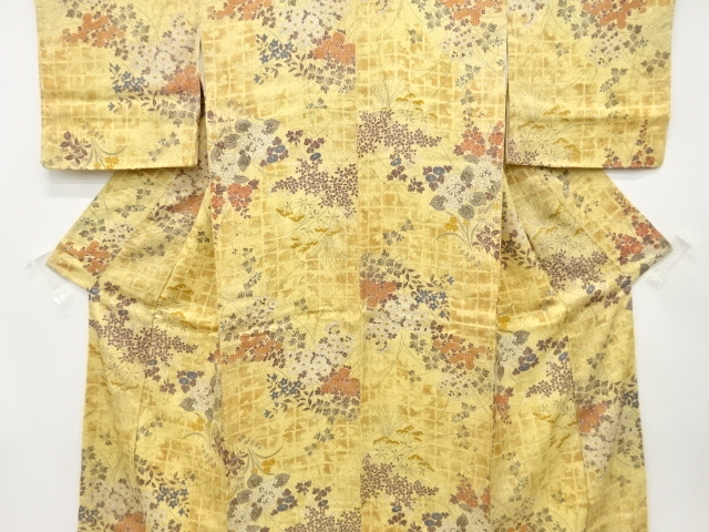 JAPANESE KIMONO / KOMON / FLORAL PLANTS